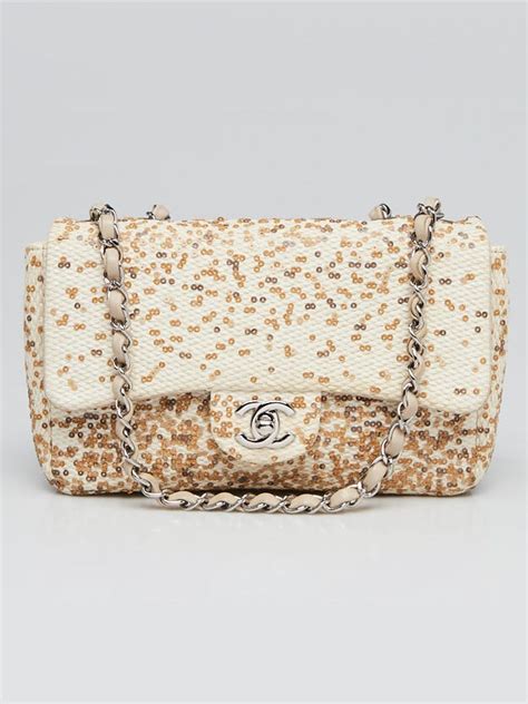 chanel raffia sequin small flap bag|CHANEL Raffia Sequin Small Single Flap Beige Gold.